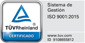 Sello TÜV Rheinland — Sistema de gestión ISO 9001:2015 certificado, ID 9108655812